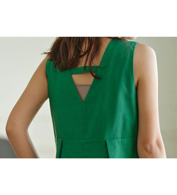 YU'NOW（ユナウ）の「【抗菌防臭】【吸水速乾】ブラ紐隠しのインナーワンピース（スリップ・ペチコート）」｜詳細画像