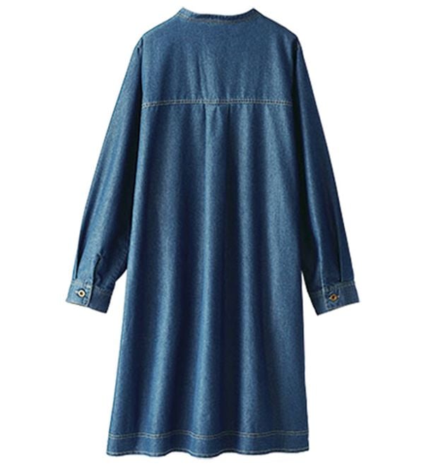 BELLUNA（ベルーナ）の「デニム素材ボタン使いジャケットワンピース（その他ワンピース）」｜詳細画像
