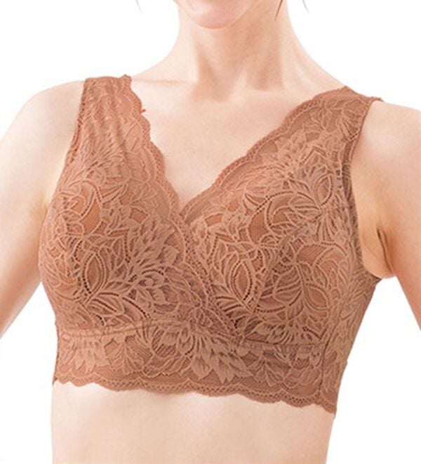 LAVIENNE（ラヴィエンヌ）の「【３色組】せなにくスッキリ！大人の上品レースブラ（ブラジャー）」｜詳細画像