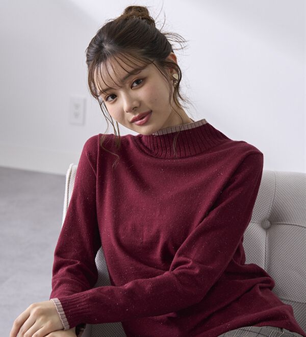 BELLUNA（ベルーナ）の「チクチクしない！ラメ入りウォッシャブルセーター（ニット・セーター）」｜詳細画像