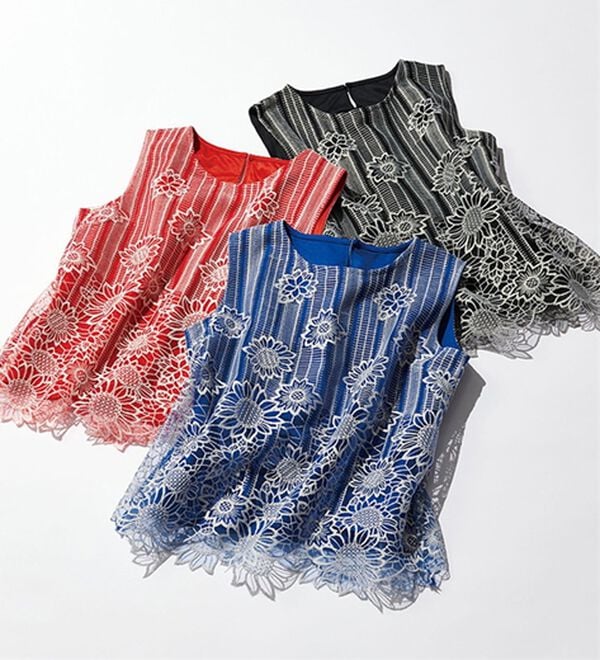 RANAN（ラナン）の「ひんやり！レース使いプルオーバー（ブラウス）」｜詳細画像