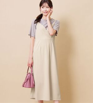 alotta（アロッタ）の「【４つの機能付】カットジョーゼットスカラップキャミワンピ（その他ワンピース）」｜アイボリー