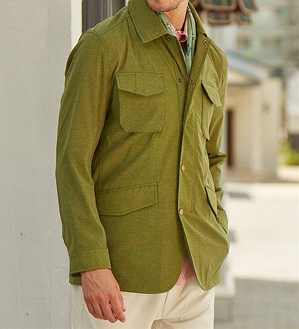 「＜コムルヴァン・オム＞ミリタリーライトジャケット（メンズジャケット）」｜詳細画像