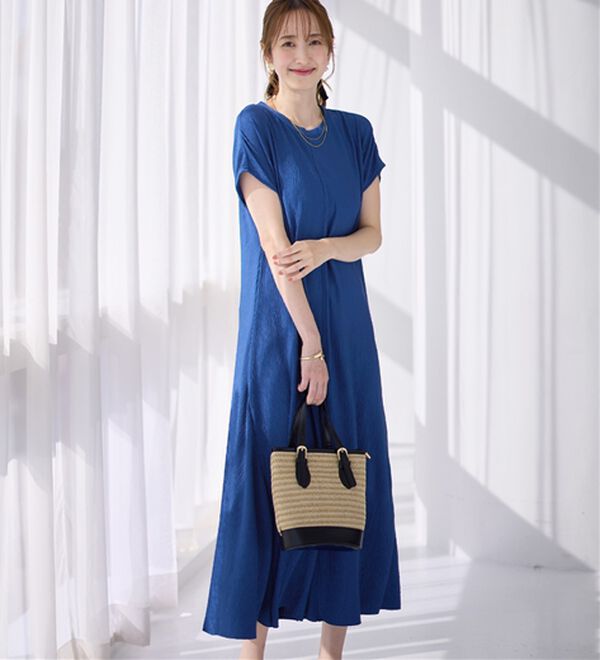 alotta（アロッタ）の「【４つの機能付】ひんやり楽ちん快適！フレアーワンピース（カットソーワンピース）」｜詳細画像