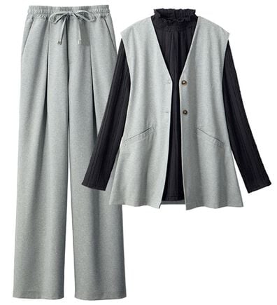 ルフラン（ルフラン）の「【３点セット】軽やか上品！３点セットアップ（パンツスーツ）」