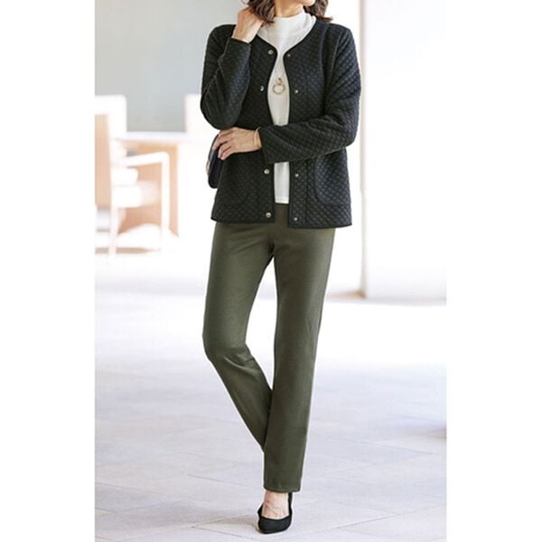 BELLUNA（ベルーナ）の「日本製あったかニットコール素材パンツ（フルレングスパンツ）」｜詳細画像