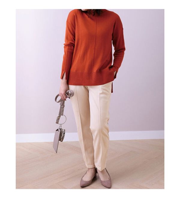 BELLUNA（ベルーナ）の「シアバター加工裏ベロア美脚フレアーパンツ（フルレングスパンツ）」｜詳細画像