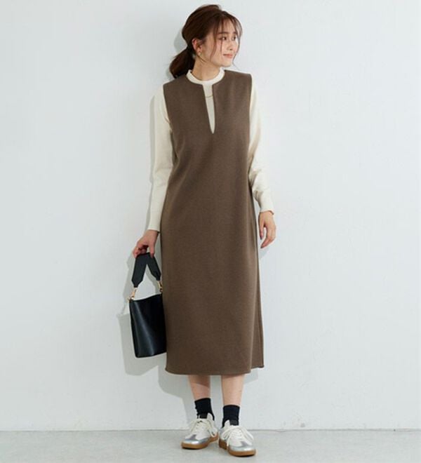 Pierrot（ピエロ）の「【Ｍ～３Ｌ】プレミアムカシミヤタッチハイネックニット（ニット・セーター）」｜詳細画像