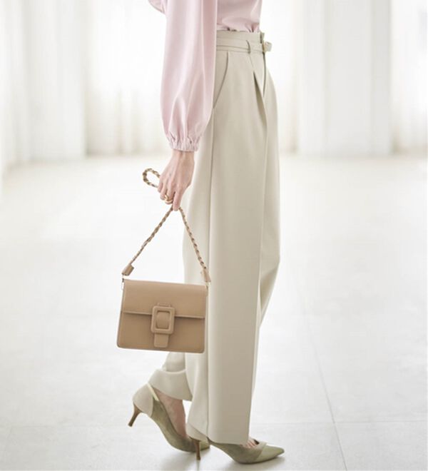 RANAN（ラナン）の「洗える！ベルト付ワイドパンツ（ワイドパンツ・ガウチョ）」｜詳細画像