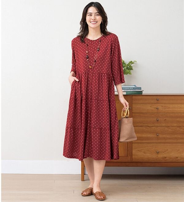 ルフラン（ルフラン）の「【３色組】ひやとろティアードワンピース（カットソーワンピース）」｜詳細画像