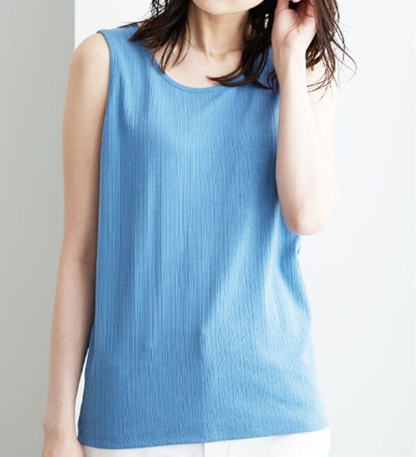BELLUNA（ベルーナ）の「テレコ素材タンクトップ（タンクトップ・キャミソール）」｜詳細画像