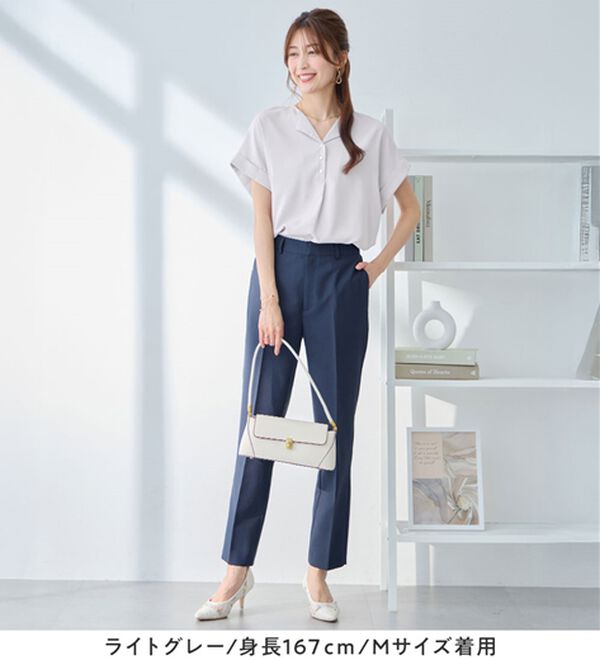 alotta（アロッタ）の「衿デザイン大人上品とろみブラウス（ブラウス）」｜詳細画像