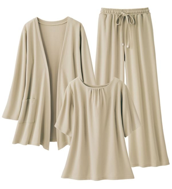 LAVIENNE（ラヴィエンヌ）の「【３点セット】旅ともトラベルセットアップ３点セット（セットアップ）」｜詳細画像