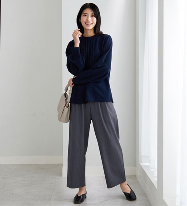 BELLUNA（ベルーナ）の「着脱楽々！袖ボタンデザインブラウス（ブラウス）」｜詳細画像