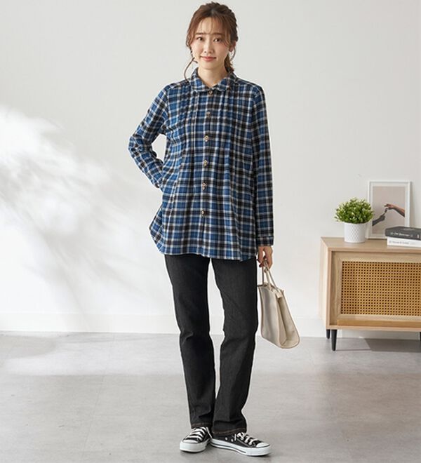 BELLUNA（ベルーナ）の「まるで着る毛布！静電防止付裏ファーブラウス（チュニック）」｜詳細画像