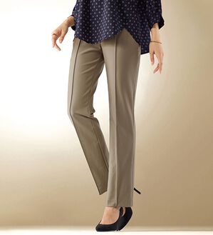 BELLUNA（ベルーナ）の「日本製裏起毛ハイテンションパンツ（フルレングスパンツ）」｜グレイッシュモカ