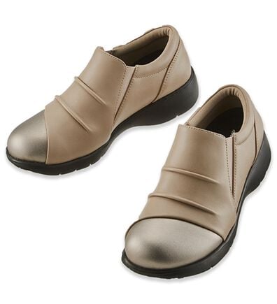 ルフラン（ルフラン）の「＜ラシーナコンフォート＞５Ｅ配色ギャザースリッポン（スリッポン）」