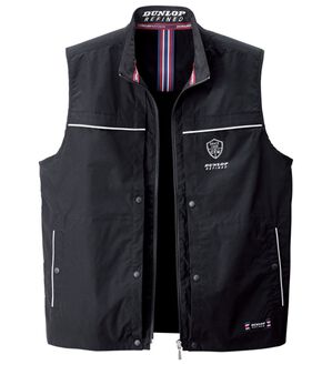 「＜ダンロップ・リファインド＞手ぶらでお出かけ便利ベスト（メンズベスト）」｜ブラック