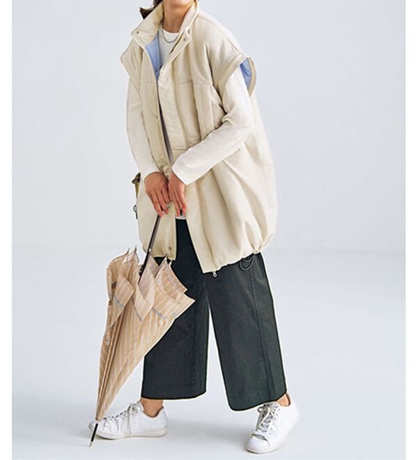 BELLUNA（ベルーナ）の「はっ水綿混ベイカーパンツ（フルレングスパンツ）」｜詳細画像