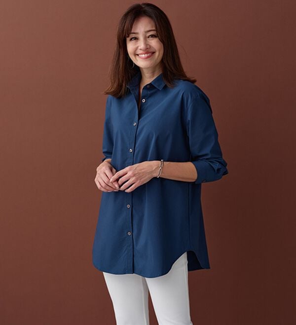 BELLUNA（ベルーナ）の「＜ＳＯＬＯＴＥＸ（Ｒ）＞ストレッチビッグシャツ（シャツ）」｜詳細画像