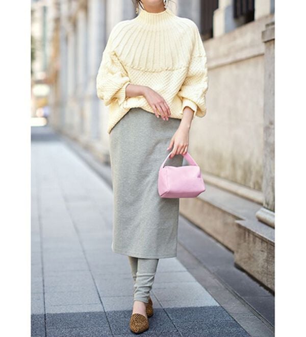 RANAN（ラナン）の「ハイネック求心柄ロング丈ニット（ニット・セーター）」｜詳細画像