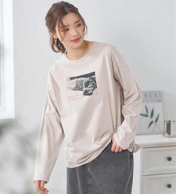 BELLUNA（ベルーナ）の「よれない！大人の長袖Ｔシャツ（カットソー）」｜詳細画像
