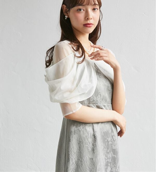 RANAN（ラナン）の「オフショルデザイン花柄ジャカードドレス（その他ワンピース）」｜詳細画像