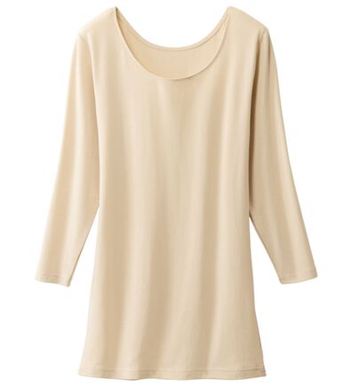 LAVIENNE（ラヴィエンヌ）の「【とろけるような肌ざわり】テンセル（ＴＭ）繊維コットン混７分袖インナー（肌着・インナーウェア）」