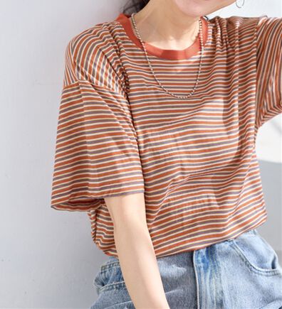 Viola e Viola（ヴィオラ エ ヴィオラ）の「ほんのり透け感綿混セミシアートップス（カットソー）」