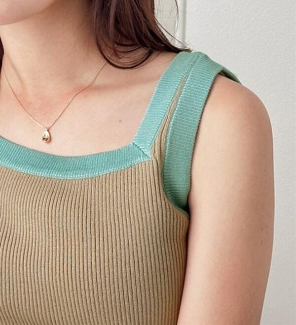 GeeRA（ジーラ）の「２ＷＡＹ配色ニットタンクトップ（ニット・セーター）」｜詳細画像