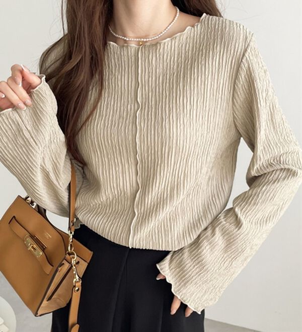 GeeRA（ジーラ）の「前後２ｗａｙフレアスリーブカットソー（カットソー）」｜詳細画像