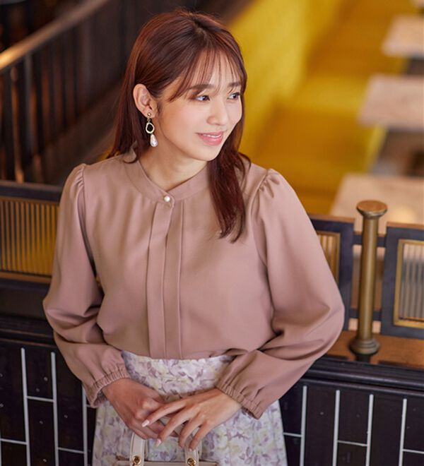 alotta（アロッタ）の「あったか裏起毛フロントタックブラウス（ブラウス）」｜詳細画像