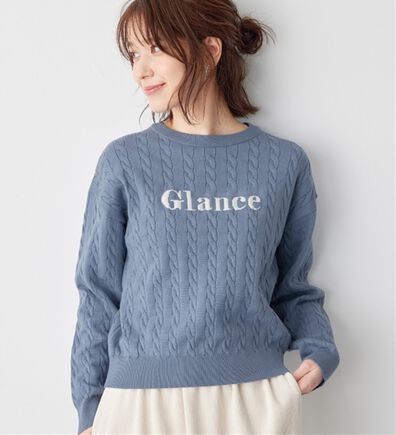 Viola e Viola（ヴィオラ エ ヴィオラ）の「洗えるもちもちロゴ刺しゅうケーブルニット（ニット・セーター）」