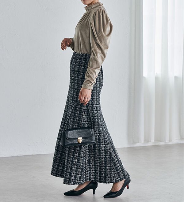 RANAN（ラナン）の「ベロアパワショルハイネックプルオーバー（カットソー）」｜詳細画像