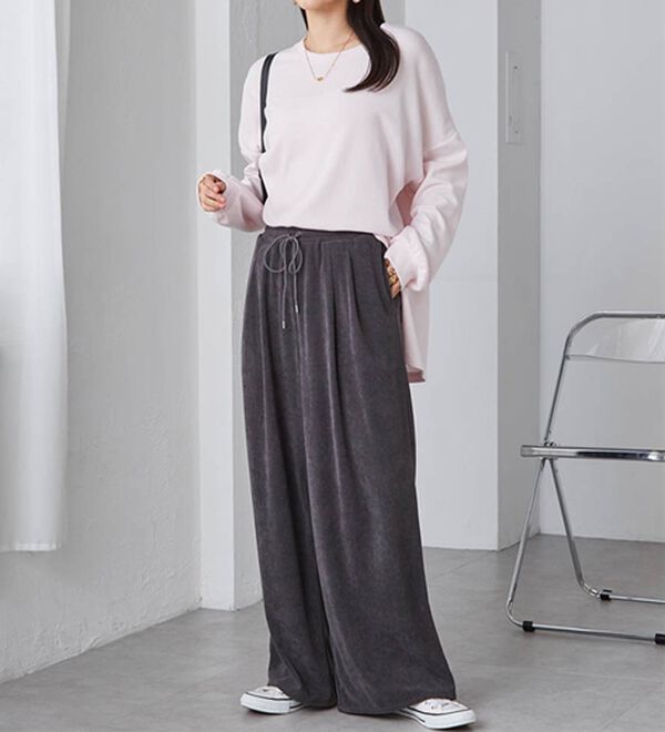 RANAN（ラナン）の「リブタックワイドイージーパンツ（その他パンツ）」｜詳細画像