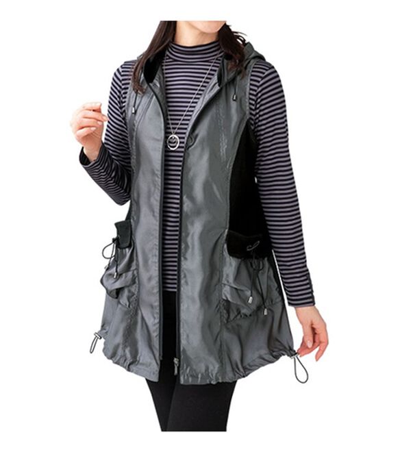 ルフラン（ルフラン）の「シャンブレー素材デザインベスト＜カイティーナ＞（ベスト）」｜詳細画像