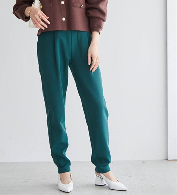 LEONARD レオナール 裏起毛 ストレッチパンツ 日本製 LEONARD レオナール 裏起毛 ストレッチパンツ 日本製 裏起毛