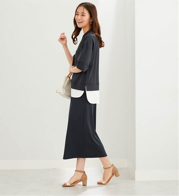 BELLUNA（ベルーナ）の「【セットアップ】重ね着風プルオーバー＆スカートセット（アンサンブル）」｜詳細画像