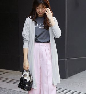 Pierrot（ピエロ）の「【Ｍ～３Ｌ】【選べる２丈】接触冷感トッパーカーディガン（その他カーディガン）」｜グレー