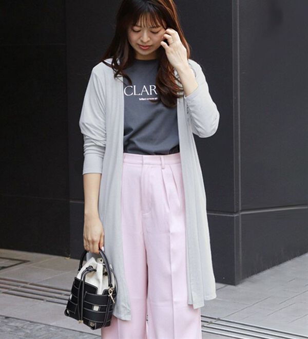 Pierrot（ピエロ）の「【Ｍ～３Ｌ】【選べる２丈】接触冷感トッパーカーディガン（その他カーディガン）」｜グレー