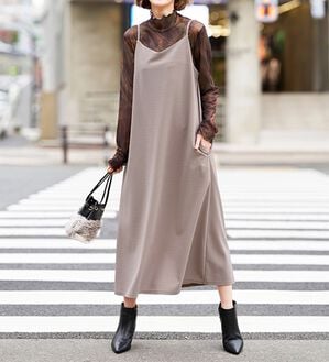 BELLUNA（ベルーナ）の「シアープルオーバー付！ワンピースアンサンブル（その他ワンピース）」｜詳細画像