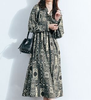 RANAN（ラナン）の「総柄プリントワンピ（プリントワンピース）」｜詳細画像