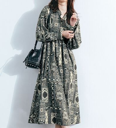 RANAN（ラナン）の「総柄プリントワンピ（プリントワンピース）」