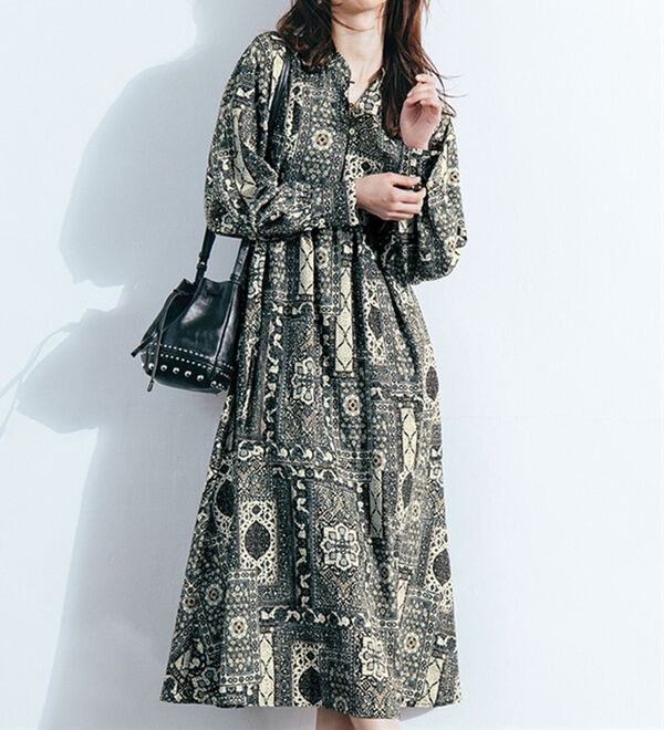 RANAN（ラナン）の「総柄プリントワンピ（プリントワンピース）」｜詳細画像