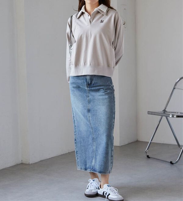 RANAN（ラナン）の「レイヤード襟付きスウェット（トレーナー・スウェット）」｜詳細画像