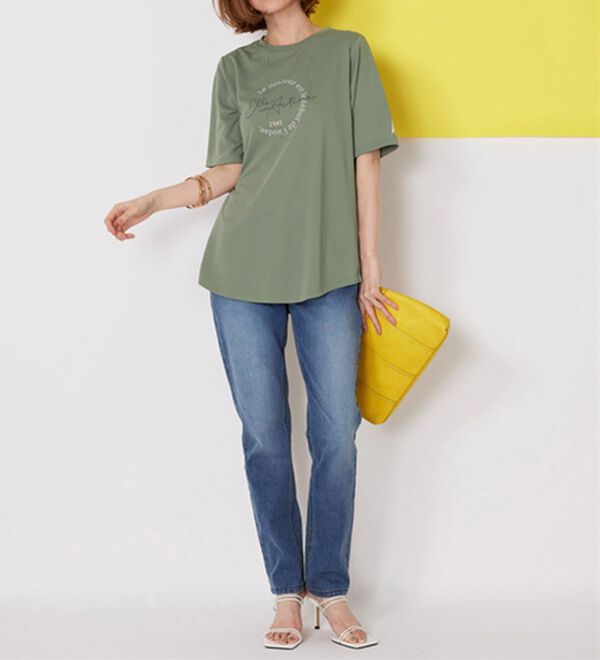 BELLUNA（ベルーナ）の「＜ＥＬＬＥ　Ａｃｔｉｖｅ＞裏メッシュ裾ラウンドチュニック（チュニック）」｜詳細画像