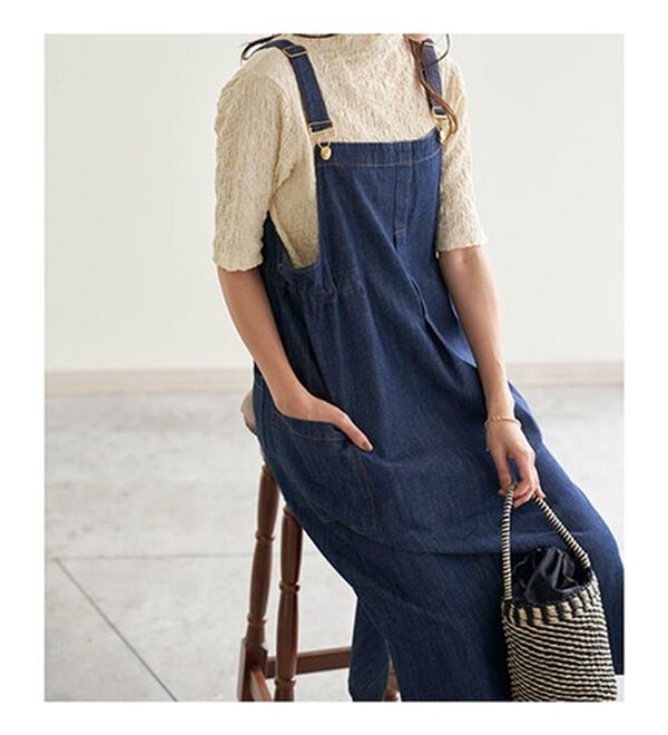 BELLUNA（ベルーナ）の「大人のデニム素材サロペット（ジャンパースカート）」｜詳細画像