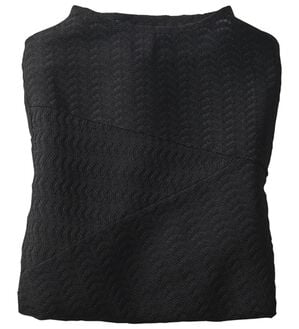 BELLUNA（ベルーナ）の「波柄ジャカード切替デザインプルオーバー（カットソー）」｜黒