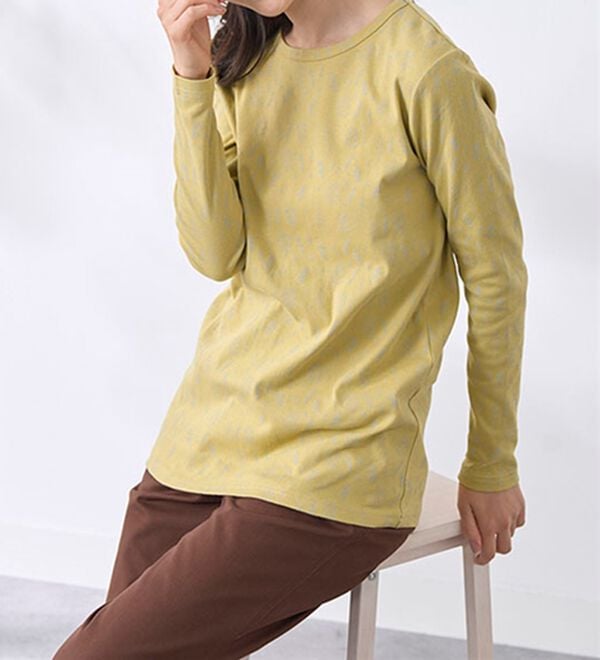 BELLUNA（ベルーナ）の「【選べる衿】肌に優しい綿１００％暖か発熱素材プルオーバー＜ベルホット　コットン＞（カットソー）」｜詳細画像