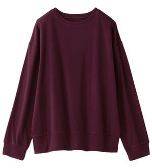 Viola e Viola（ヴィオラ エ ヴィオラ）の「柔らか表起毛シンプルトップス（カットソー）」｜ボルドー